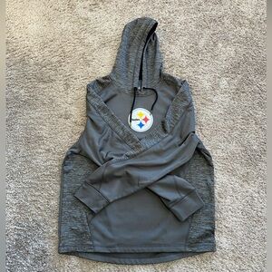 NFL Pittsburgh Steelers Team Apparel Hoodie - Men's size Large - Silver/Grey